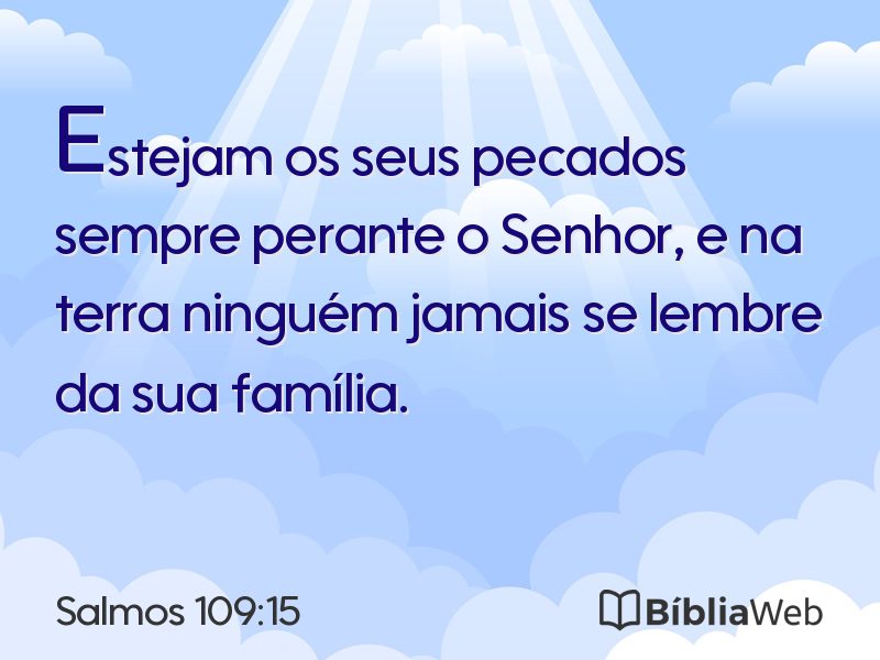 Salmos 109:15 em imagem para compartilhar