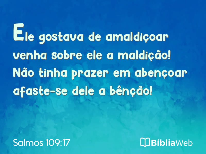 Salmos 109:17 em imagem para compartilhar
