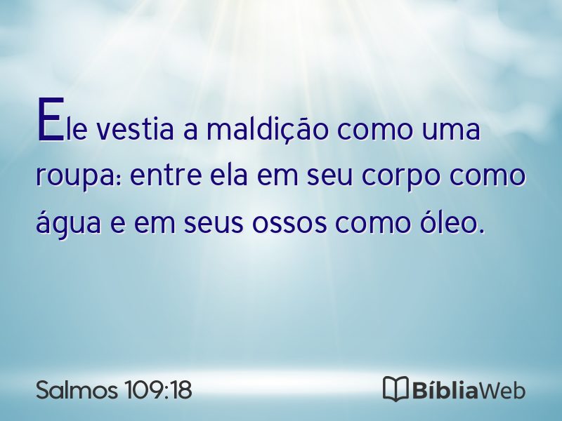 Salmos 109:18 em imagem para compartilhar