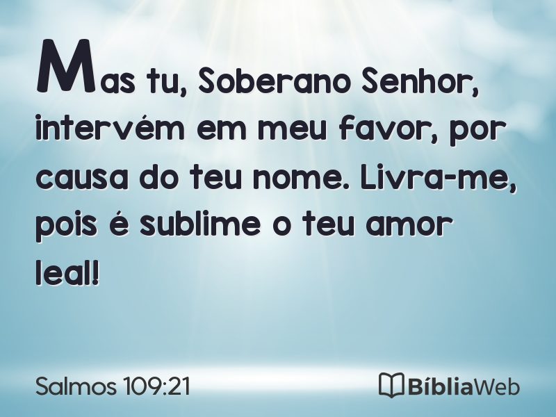 Salmos 109:21 em imagem para compartilhar