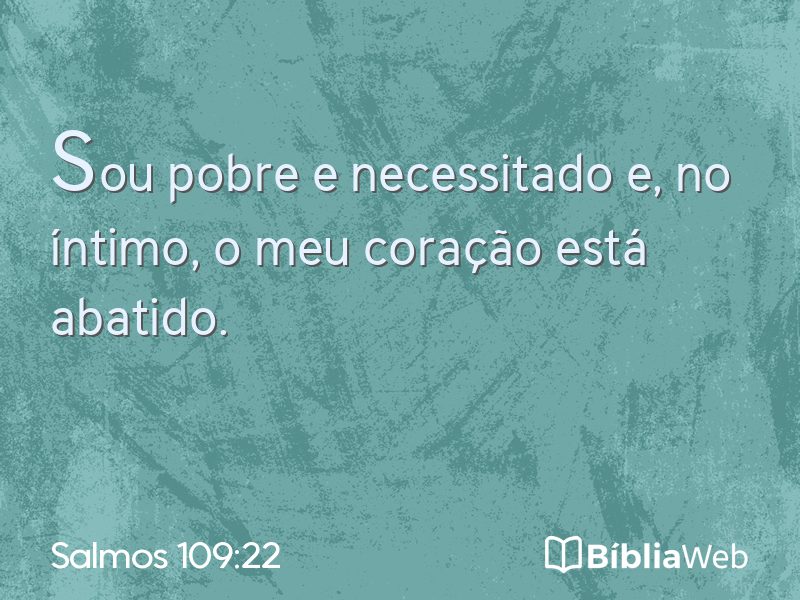 Salmos 109:22 em imagem para compartilhar
