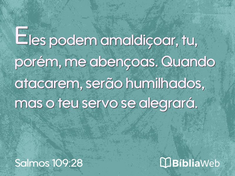 Salmos 109:28 em imagem para compartilhar