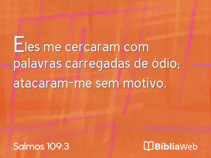 Salmos 109:3 em imagem para compartilhar