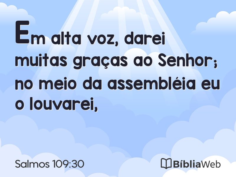 Salmos 109:30 em imagem para compartilhar