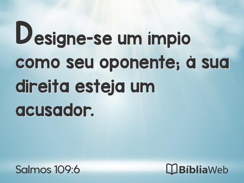Salmos 109:6 em imagem para compartilhar