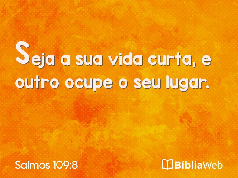 Salmos 109:8 em imagem para compartilhar