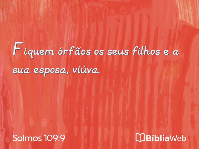 Salmos 109:9 em imagem para compartilhar