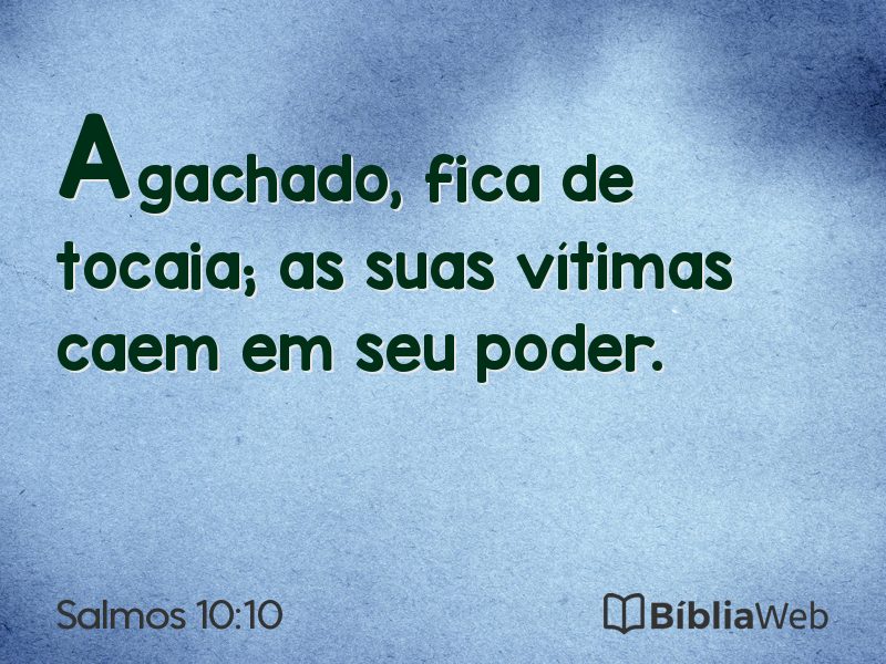 Salmos 10:10 em imagem para compartilhar