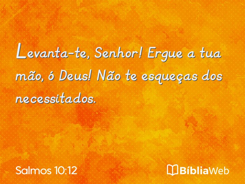 Salmos 10:12 em imagem para compartilhar