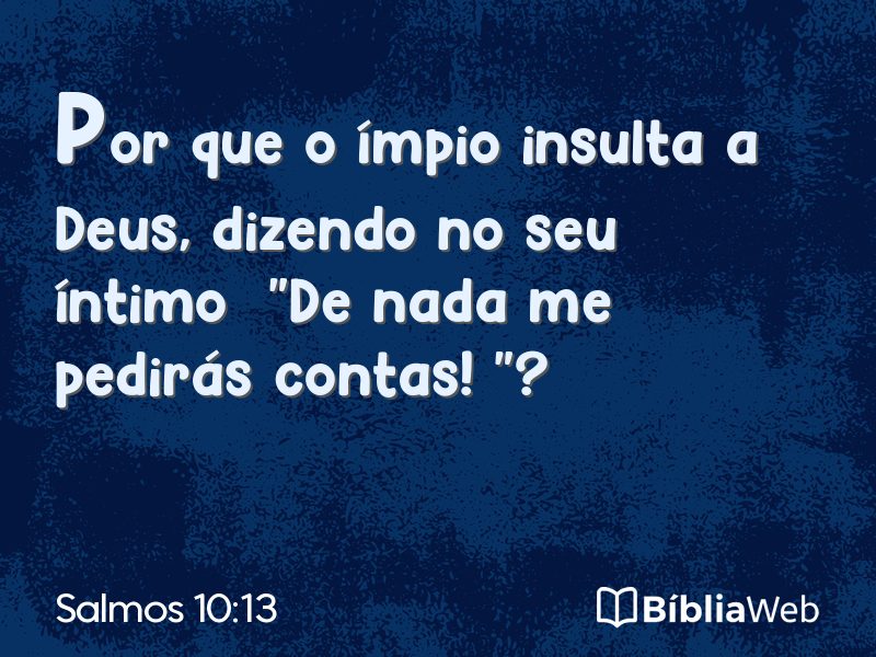 Salmos 10:13 em imagem para compartilhar