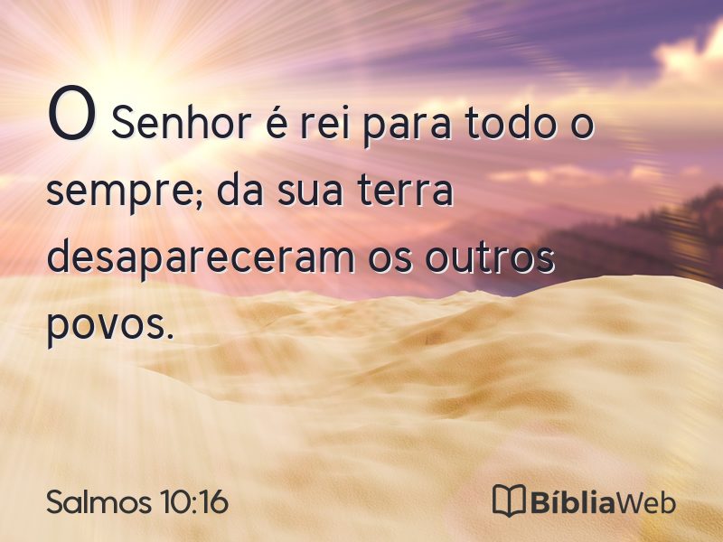 Salmos 10:16 em imagem para compartilhar