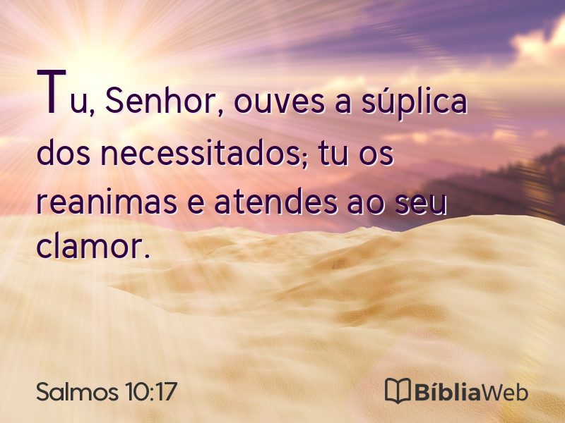 Salmos 10:17 em imagem para compartilhar