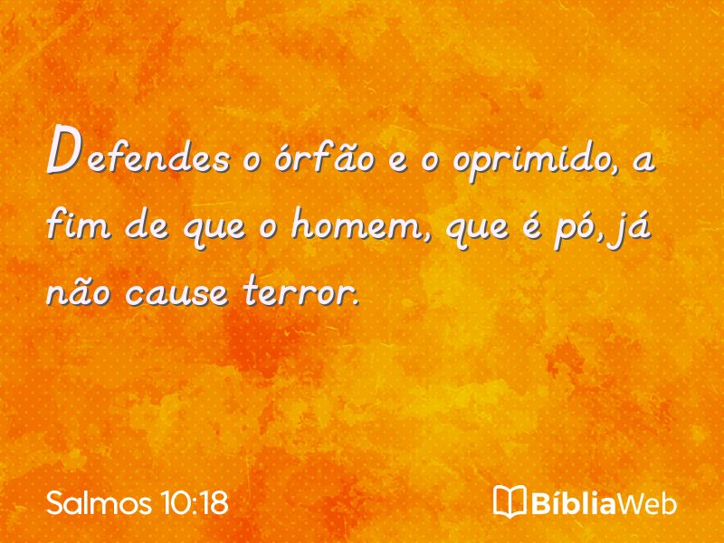 Salmos 10:18 em imagem para compartilhar
