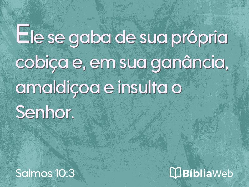 Salmos 10:3 em imagem para compartilhar