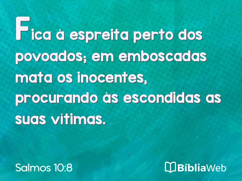 Salmos 10:8 em imagem para compartilhar