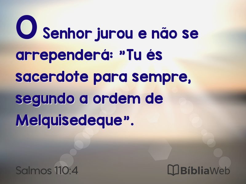 Salmos 110:4 em imagem para compartilhar
