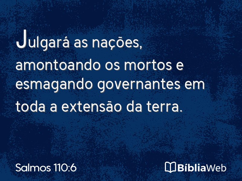 Salmos 110:6 em imagem para compartilhar