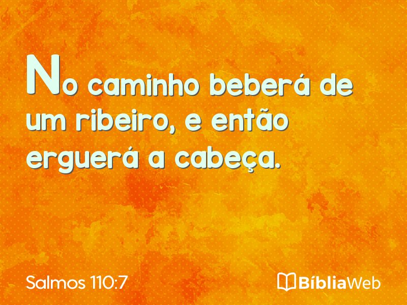 Salmos 110:7 em imagem para compartilhar