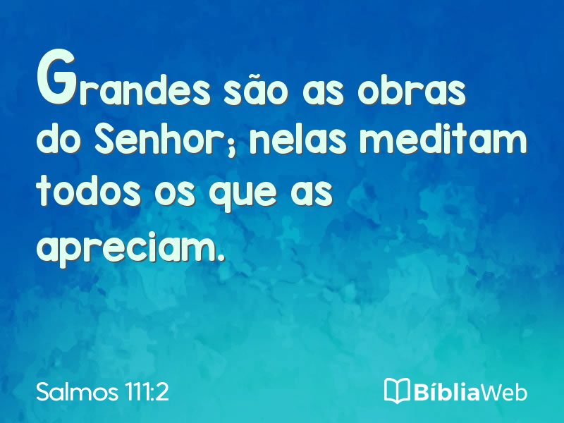 Salmos 111:2 em imagem para compartilhar