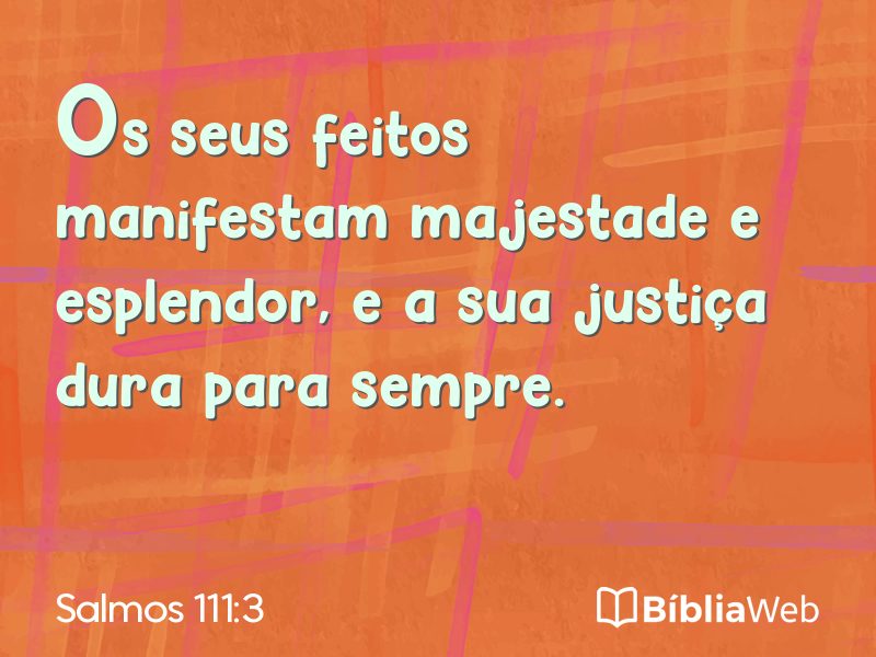 Salmos 111:3 em imagem para compartilhar