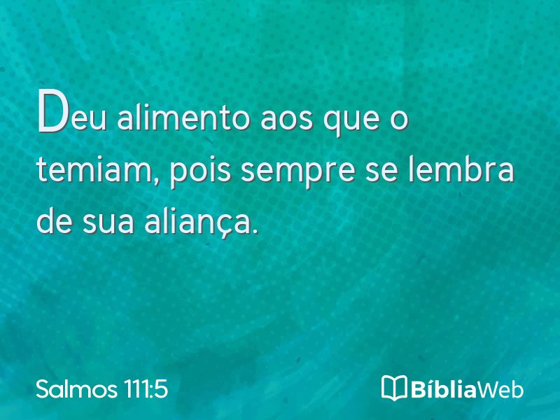 Salmos 111:5 em imagem para compartilhar