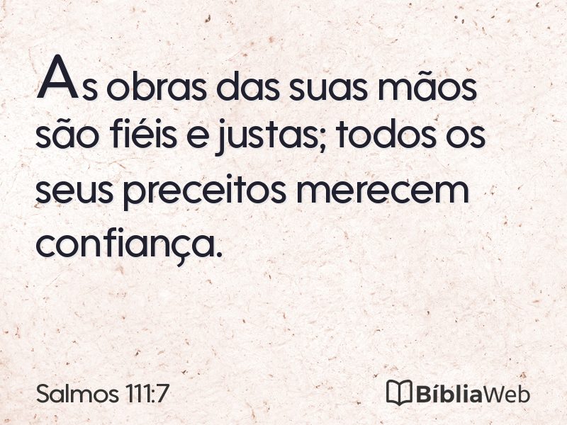Salmos 111:7 em imagem para compartilhar