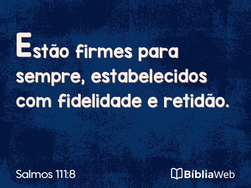Salmos 111:8 em imagem para compartilhar