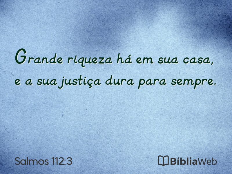 Salmos 112:3 em imagem para compartilhar