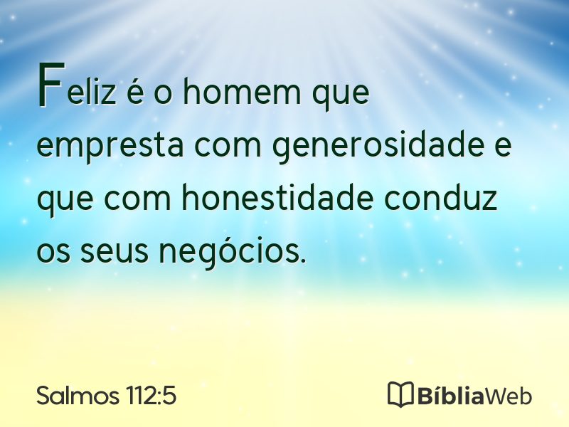 Salmos 112:5 em imagem para compartilhar
