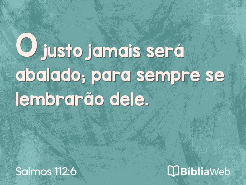 Salmos 112:6 em imagem para compartilhar