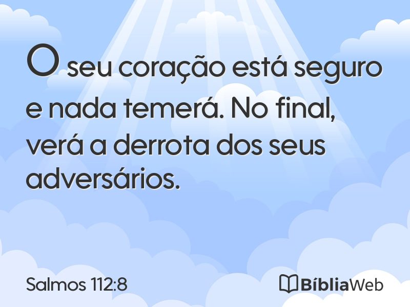 Salmos 112:8 em imagem para compartilhar