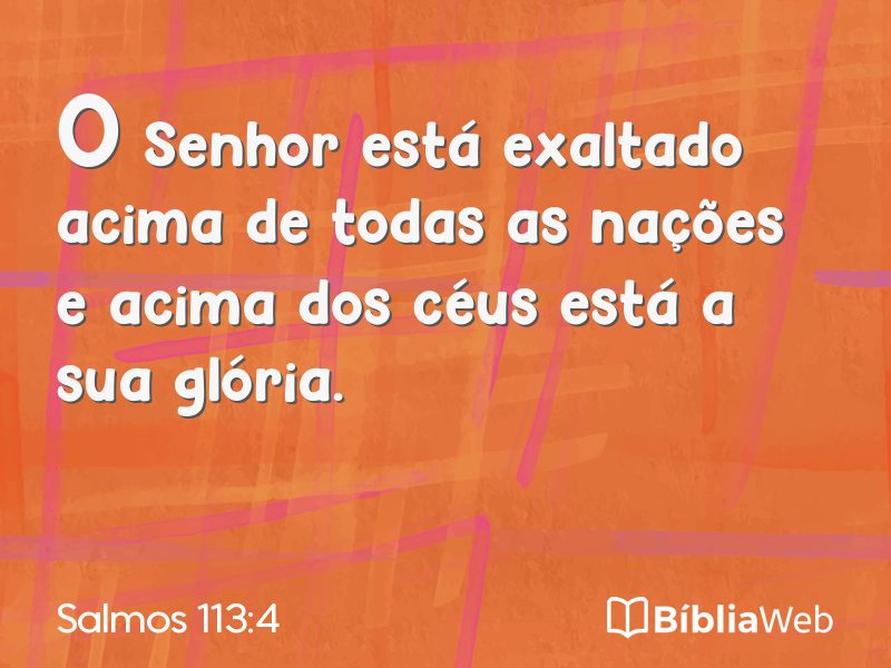 Salmos 113:4 em imagem para compartilhar