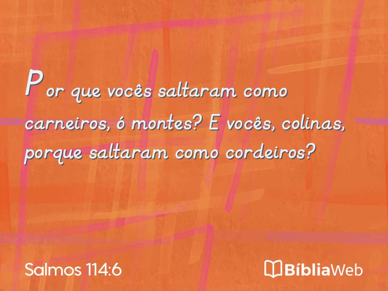 Salmos 114:6 em imagem para compartilhar