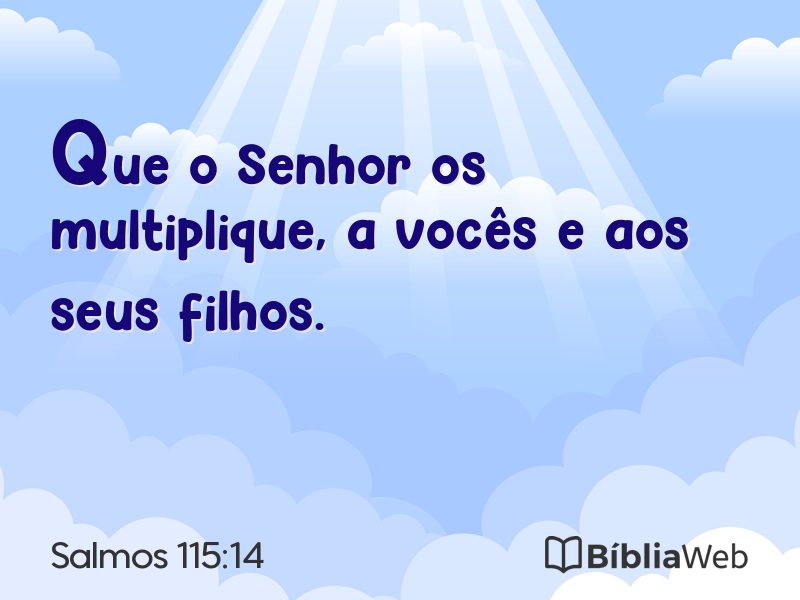 Salmos 115:14 em imagem para compartilhar