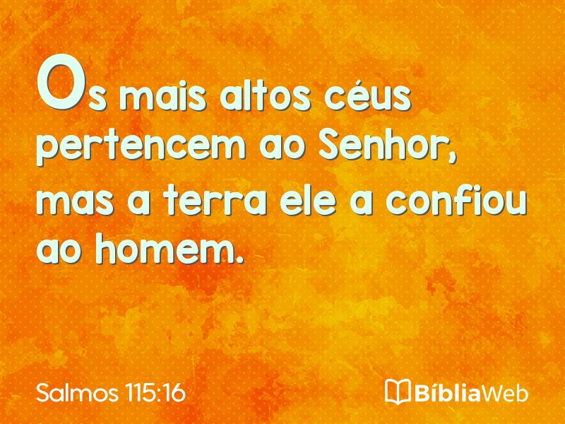 Salmos 115:16 em imagem para compartilhar