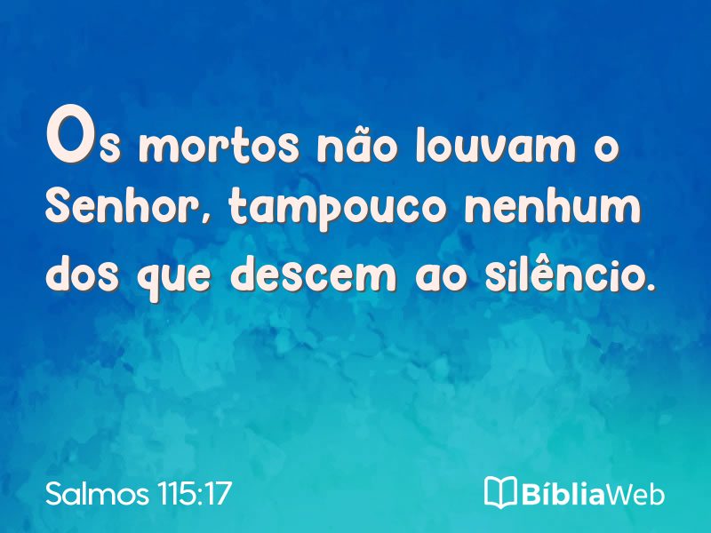 Salmos 115:17 em imagem para compartilhar