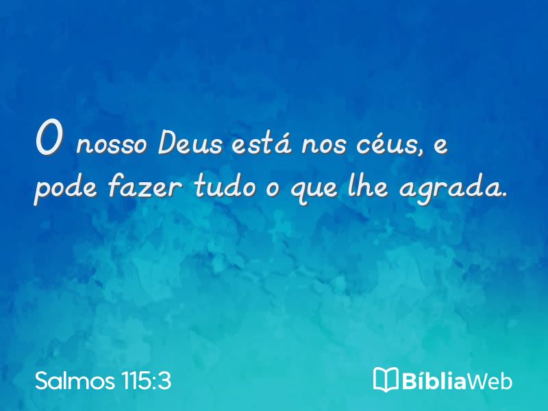 Salmos 115:3 em imagem para compartilhar