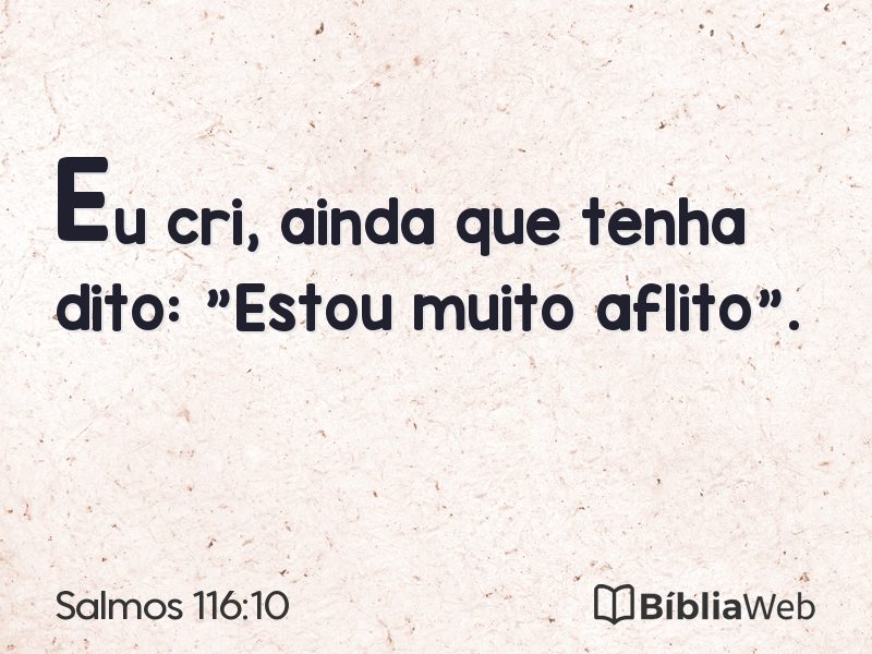 Salmos 116:10 em imagem para compartilhar