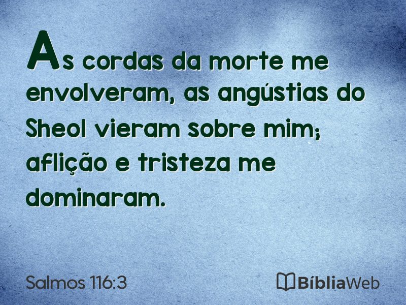 Salmos 116:3 em imagem para compartilhar