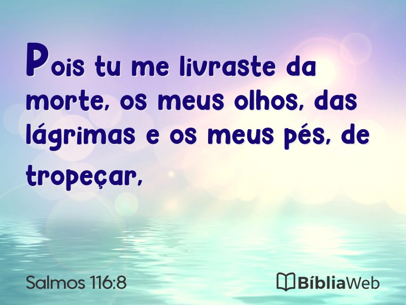 Salmos 116:8 em imagem para compartilhar