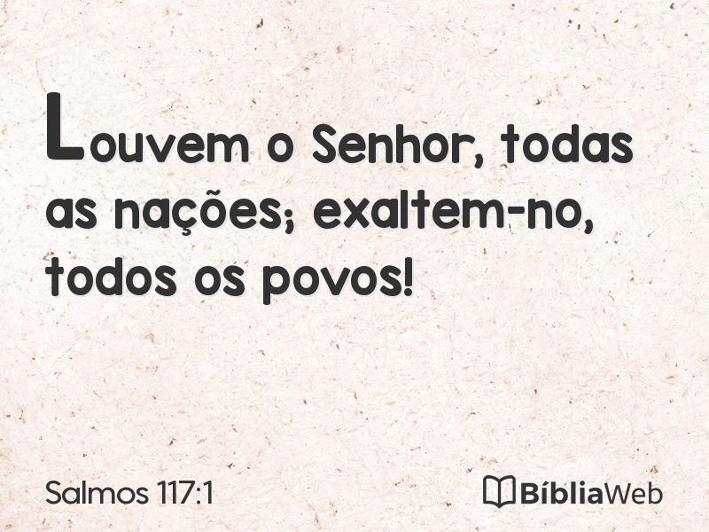 Salmos 117:1 em imagem para compartilhar