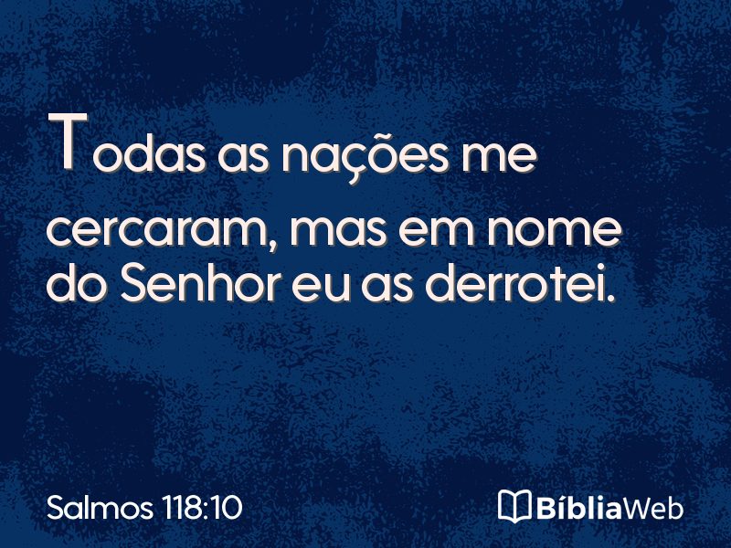Salmos 118:10 em imagem para compartilhar