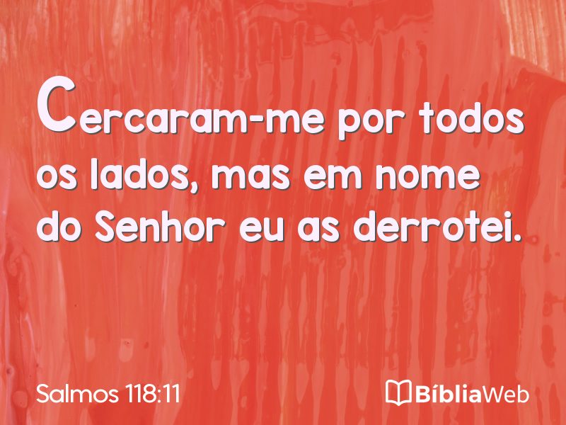 Salmos 118:11 em imagem para compartilhar