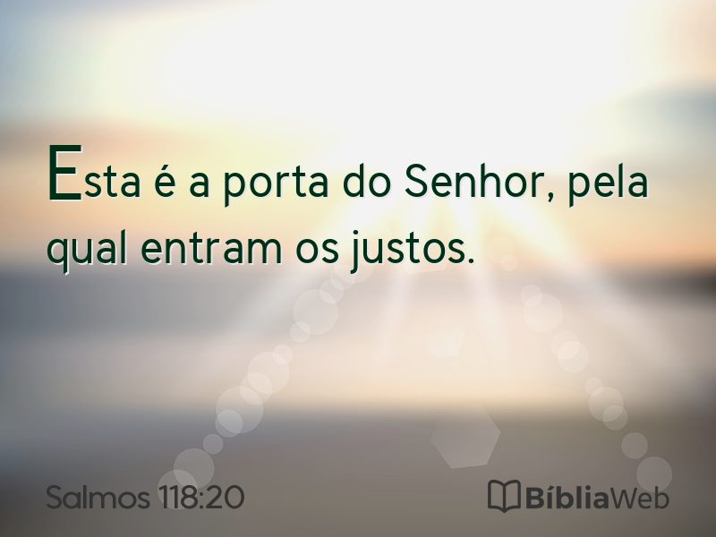 Salmos 118:20 em imagem para compartilhar