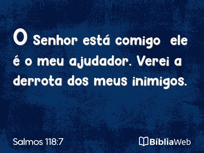 Salmos 118:7 em imagem para compartilhar