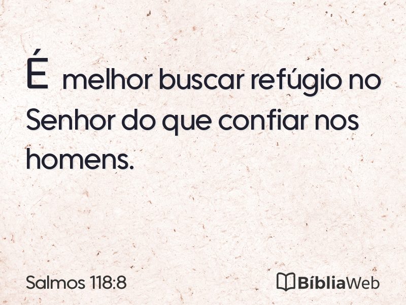 Salmos 118:8 em imagem para compartilhar