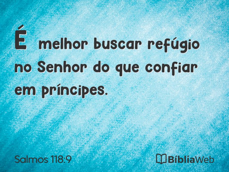 Salmos 118:9 em imagem para compartilhar