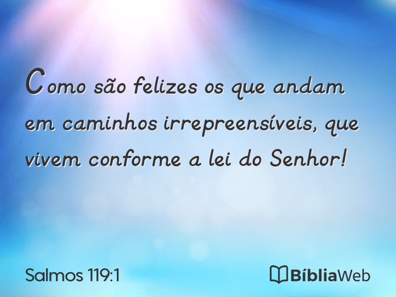 Salmos 119:1 em imagem para compartilhar