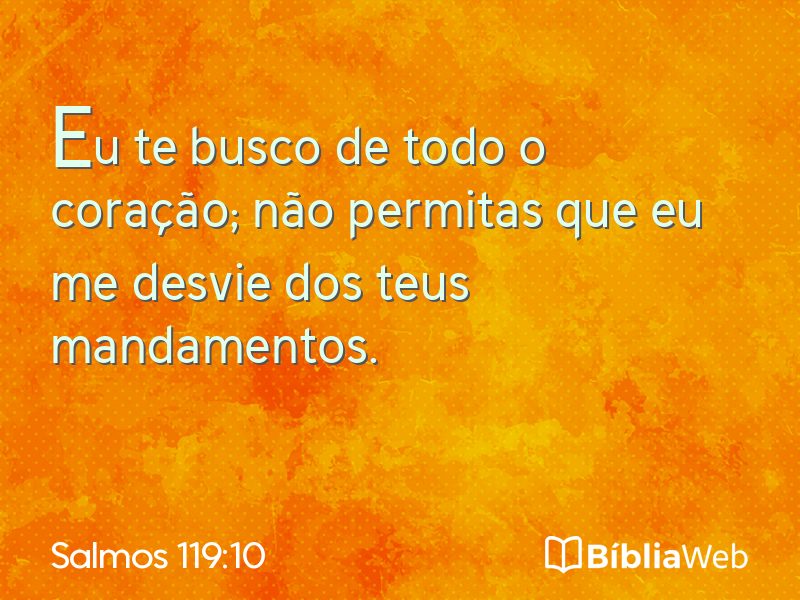 Salmos 119:10 em imagem para compartilhar