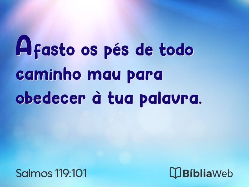 Salmos 119:101 em imagem para compartilhar